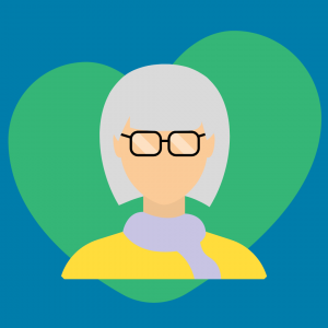 illustration of an older woman