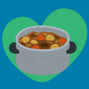 illustration of a large pot of stew